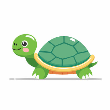 Cute Cartoon Turtle Illustration