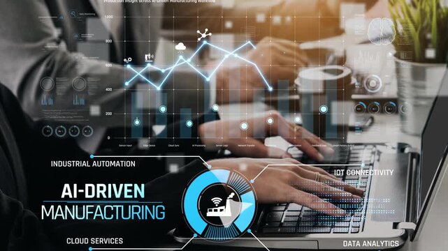 AI-driven manufacturing boosts industrial automation through IoT, cloud, and data analytics. Manufacturing process and factory output are optimized with smart feedback and AI. Marrow