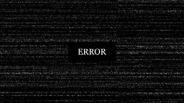 Error message on computer screen.