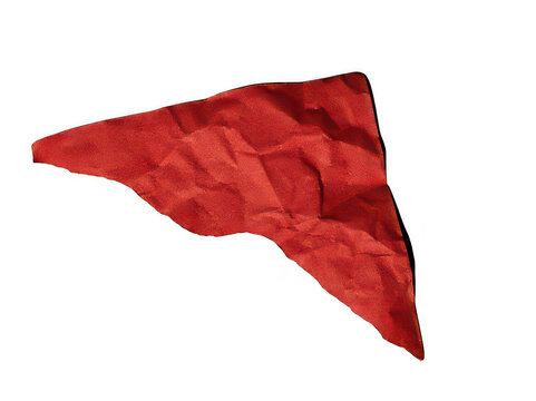 Geometric red triangular shape with gradient shading