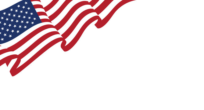 Vector american flag design with red white and blue colors and stars