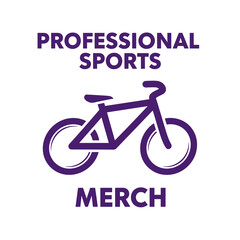 Fototapeta premium Professional Sports Merch Bicycle Icon Design For Marketing Commerce