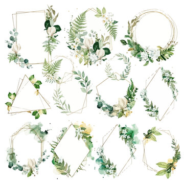 Floral Wreath Frames for WEDDING Celebration Party Decor