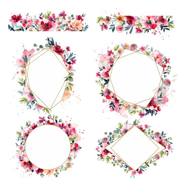 Floral Wreath Frames for WEDDING Celebration Party Decor