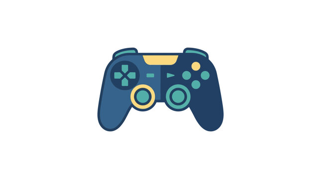 Modern Game Controller Icon, Video Game Input Device, Digital Entertainment