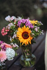 Fototapeta premium bouquet of chrysanthemums