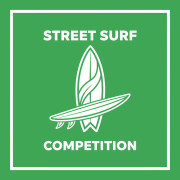 Street Surfing Competition Icon Design