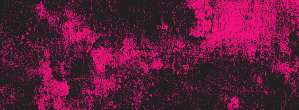 A high-contrast abstract grunge texture featuring a vibrant pink and deep black color scheme, perfect for edgy backgrounds, posters, and digital art.