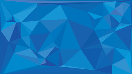 Obraz premium Vibrant blue low poly vector background featuring sharp geometric triangles for digital projects