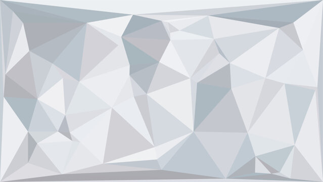 Abstract light grey geometric low poly background with triangular shapes for modern digital design