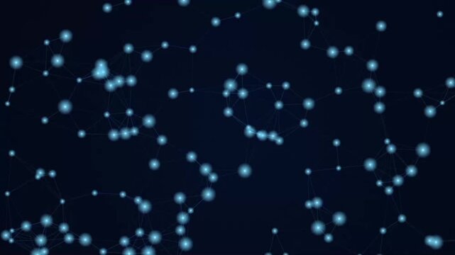 Futuristic Digital Network Background  Connected Data Nodes Animation