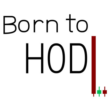 Crypto Trading Typography Design with Born to HODL Slogan