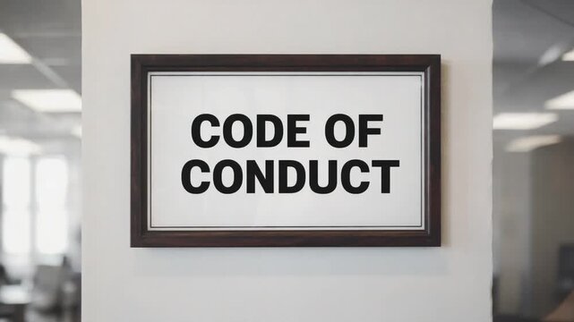 Code of conduct poster.