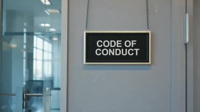 Code of conduct poster.