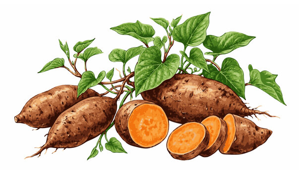 Illustration of a Batat (Sweet Potato)