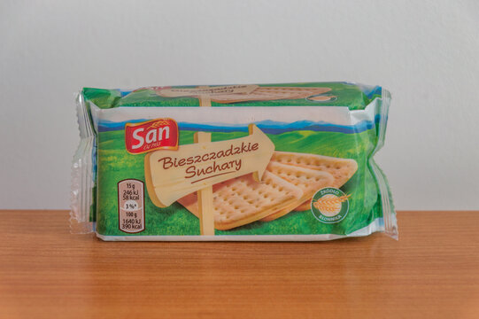 Pruszcz Gdanski, Poland - May 12, 2026: San Bieszczady rusks.