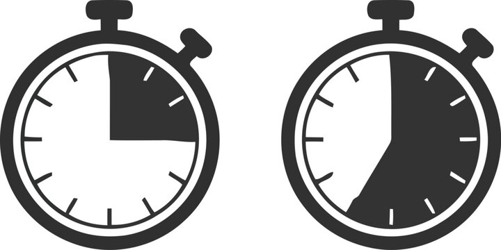 Stopwatch time management timer vector illustration.
