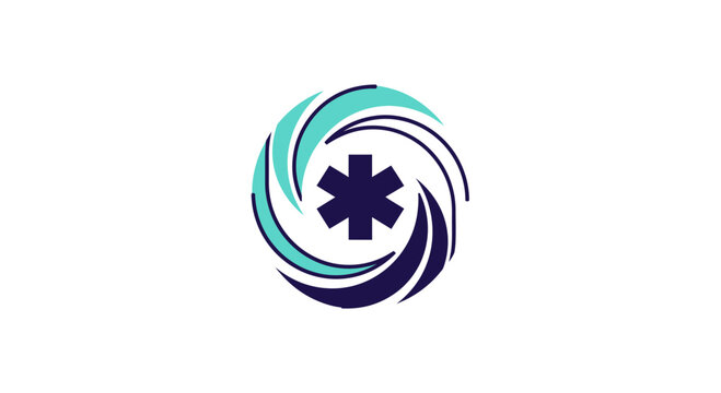 Medical Emblem: Abstract Design Representing Rapid Response and Healthcare Services