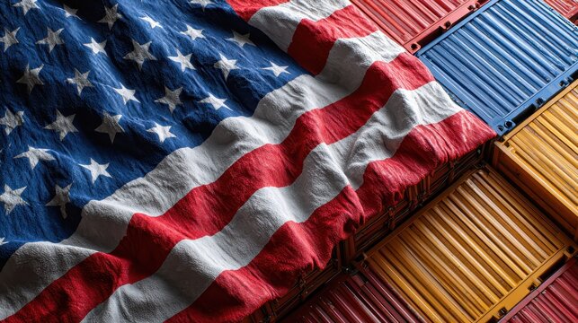 American tariffs and US government taxation or punative tariff trade war policy or duties imposed on imports and exports by a government on imported or exported goods as.