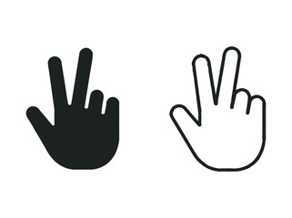 Fototapeta premium Peace sign hand gestures Vector