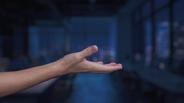 A robotic hand approaches a target icon, symbolizing precision and innovation in technology. The backdrop features a modern office setting with digital elements. Synapse