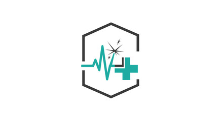 Fototapeta premium Medical Emblem Depicting Vitality, Innovation, And Professional Wellness Solutions for Everyone