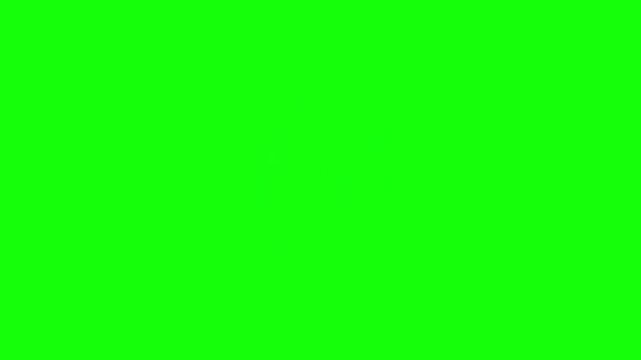 Minimalist numbers one two and three inside circular frames on a vibrant green screen background