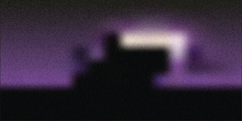 Neon glowing light bulb animation with blue and purple space backdrop illustration © MD TANVIR 