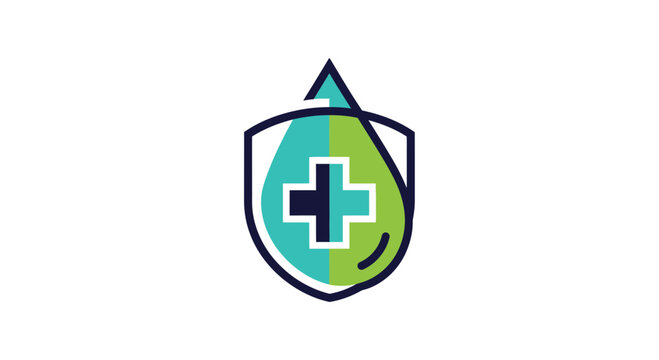 Medical Shield: Icon Representing Protection, Healthcare, and Sanitization of Anything Else
