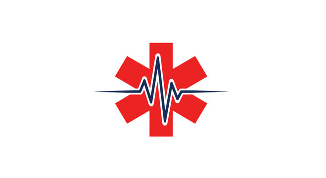 Medical Symbol Depicting Vital Signs And Emergency Services For Health Care Purposes