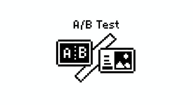 A B testing comparison screens.