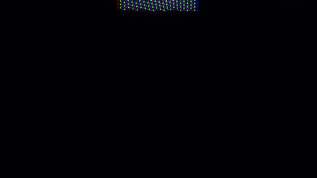 Abstract digital glitch effect with geometric patterns and pixelated data corruption.