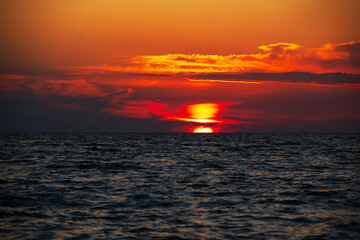 Fototapeta premium sunset over the sea