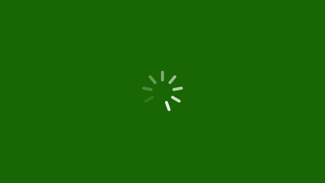 Loading animation green screen loading progress bar motion loading symbol buffering. on transparent background.