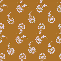 Fototapeta premium extile design bright background solid abstract three-tone small rose and tiny flower, all-over seamless vector pattern with red and yellow tone color illustration digital image printing factory
