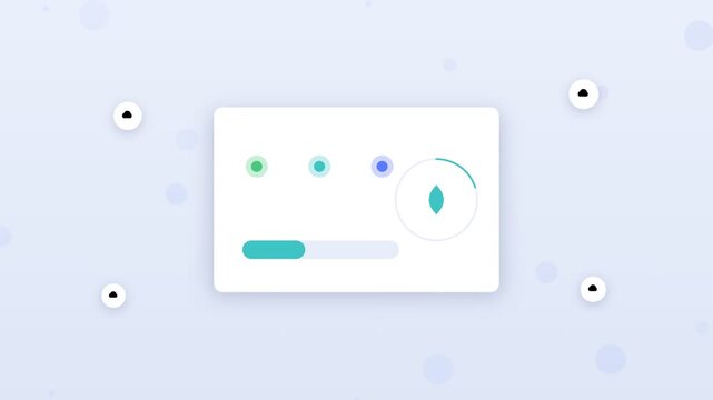 Flat design carbon footprint calculator with shrinking carbon score