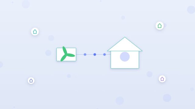 Flat design heat pump transferring energy between unit and house