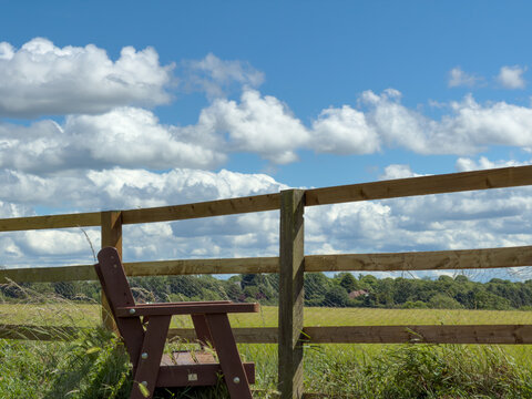 wooden fence in the field