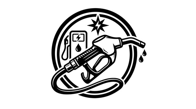 Black and white gas pump nozzle.