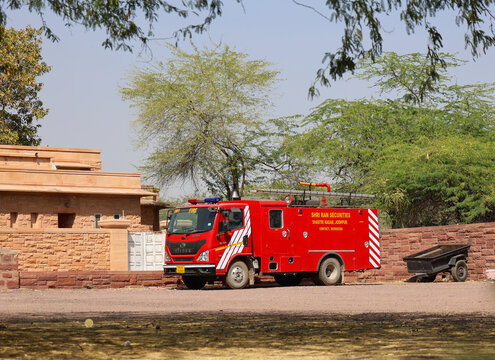 JODHPUR INDIA: Fire truck of department Shri Ram securities Shastri Nagar
