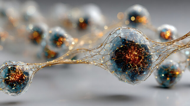 Neural network connections, abstract science