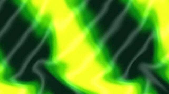 Green Lime Yellow Holographic Liquid Motion Background, Smooth Flowing Psychedelic Color Animation Seamless Loop, 4K