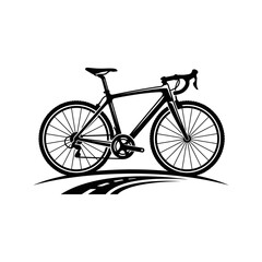 Fototapeta premium Black bicycle with thin tires.