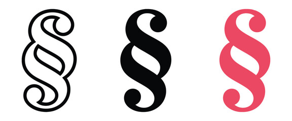 Paragraph symbols showcasing pilcrow section marks in multiple color and style variations, ideal for text editing, document structure, writing systems, and typography design. © ARIF AHMED 04