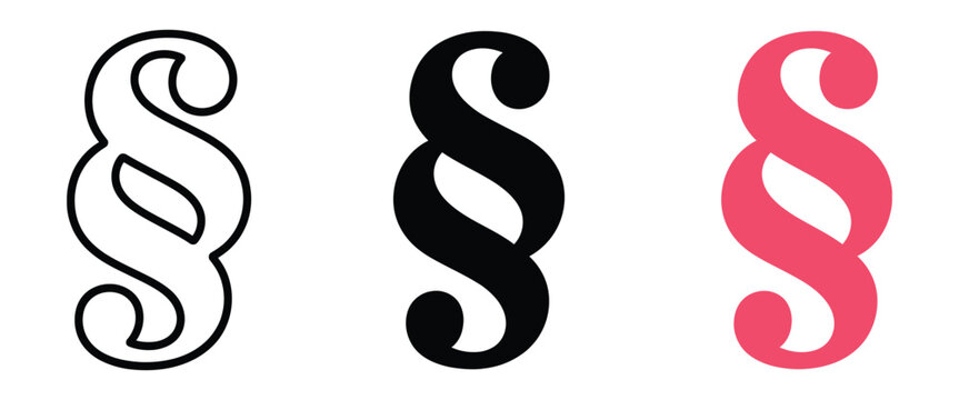 Paragraph symbols with section pilcrow marks in varied styles and colors, representing paragraph formatting, editorial layout, publishing, and document organization tools.