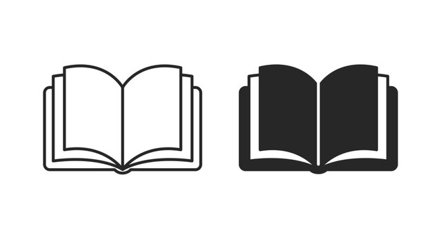 Book icons vector illustration representing education, reading, knowledge, learning and literature. Ideal for libraries, schools, e-learning platforms, publishing, apps and academic projects. Icons