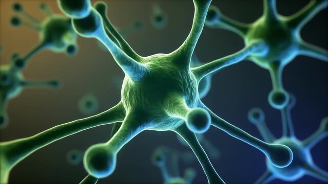 Microscopic view of living algae cells in water ecosystem