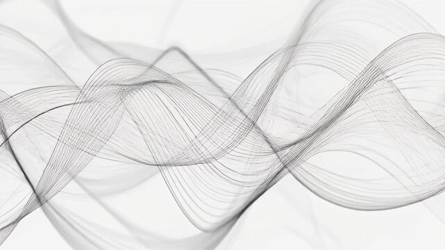 Abstract geometric motion lines animation in grayscale