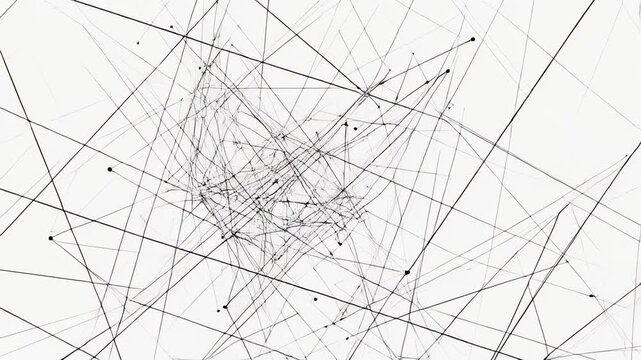 abstract geometric wireframe animation transition sequence