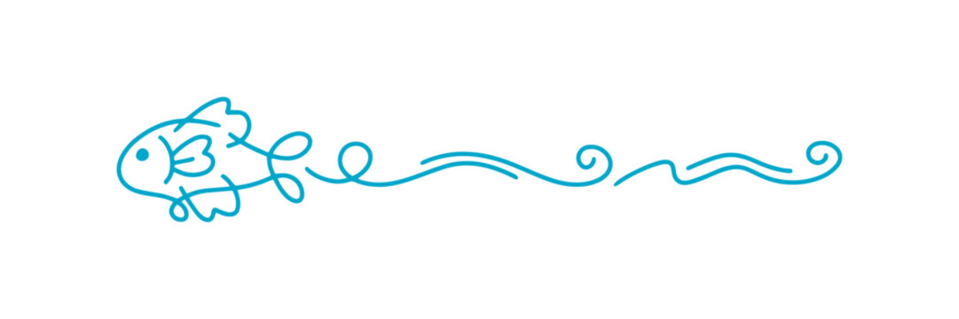 swim fish border